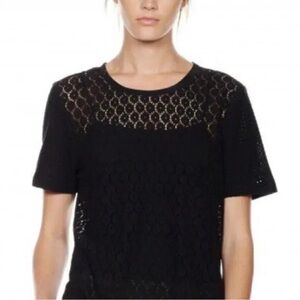 Equipment Femme Black Lace Top